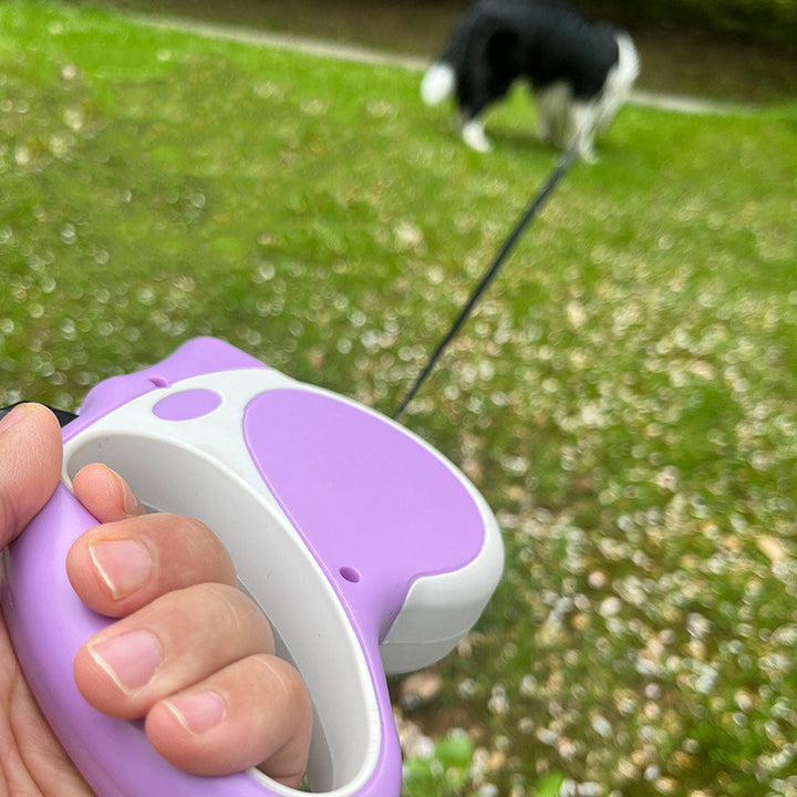 Retractable Pet Leash With Light Rope Walking Lead