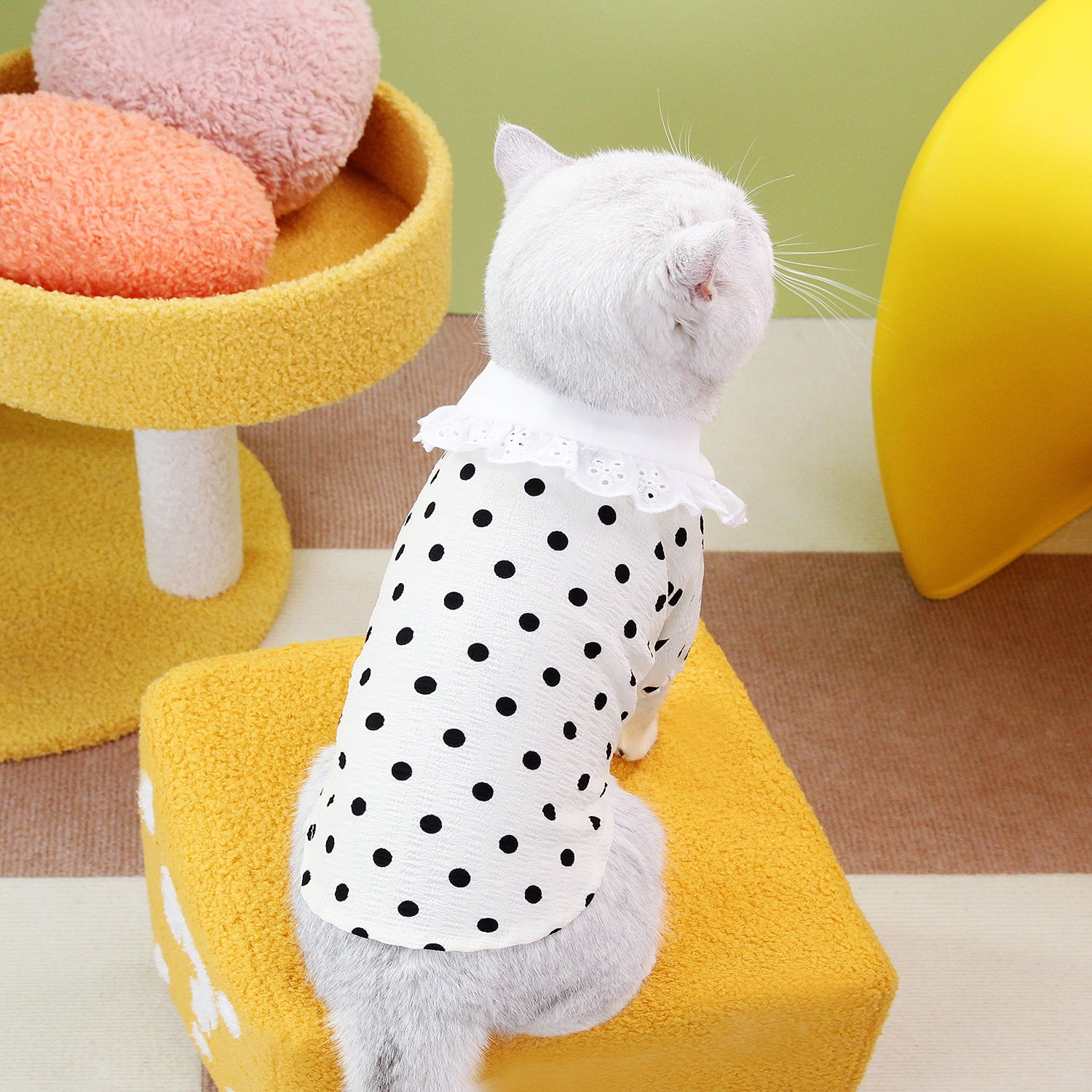 Blue Striped Pet T-Shirt Casual Clothing