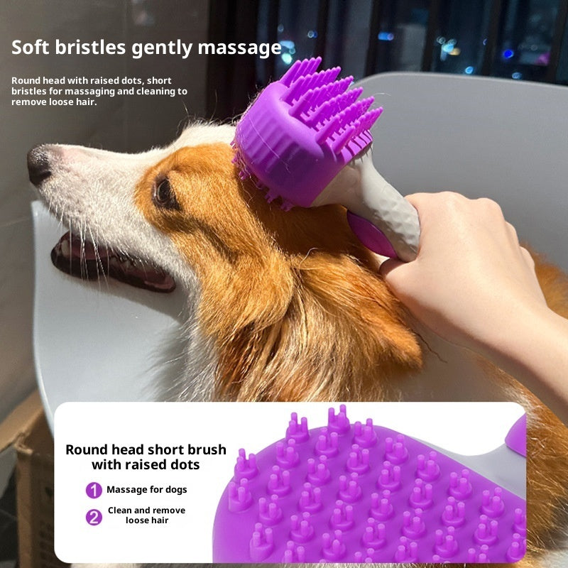 Pet Bath Brush For Hair Cleaning And Grooming Shower Use