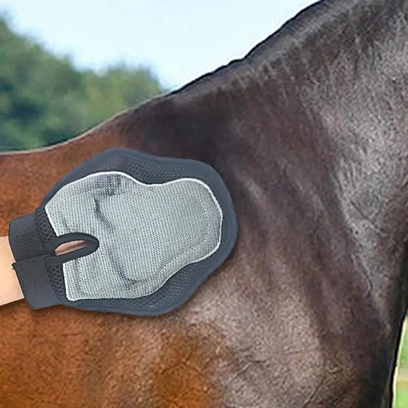 Silicone Horse Massage Grooming Gloves