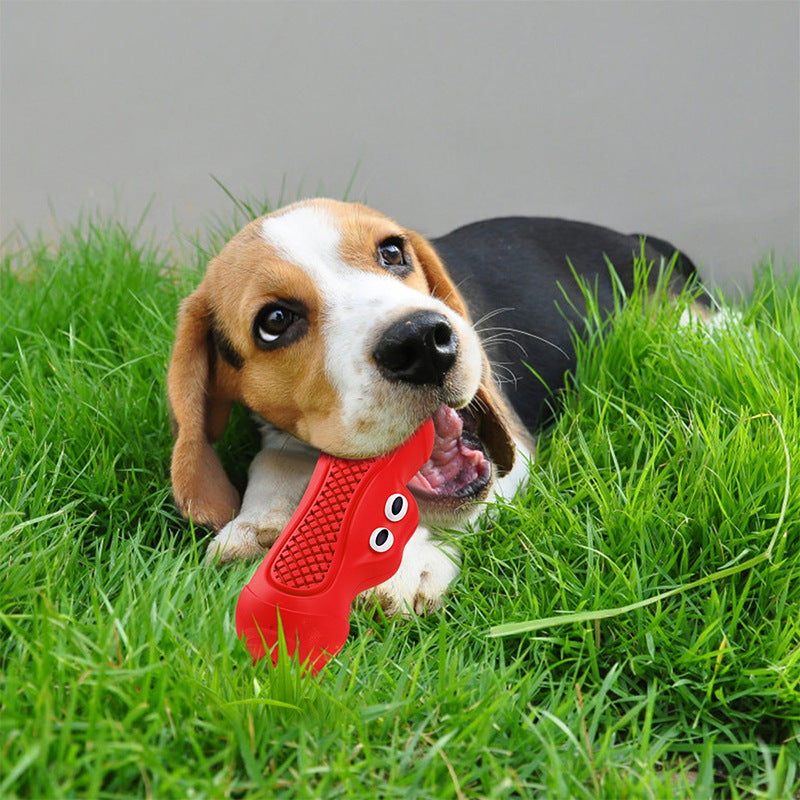 Vocal Rubber Rugby Pet Chew And Teething Toy
