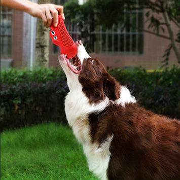 Vocal Rubber Rugby Pet Chew And Teething Toy
