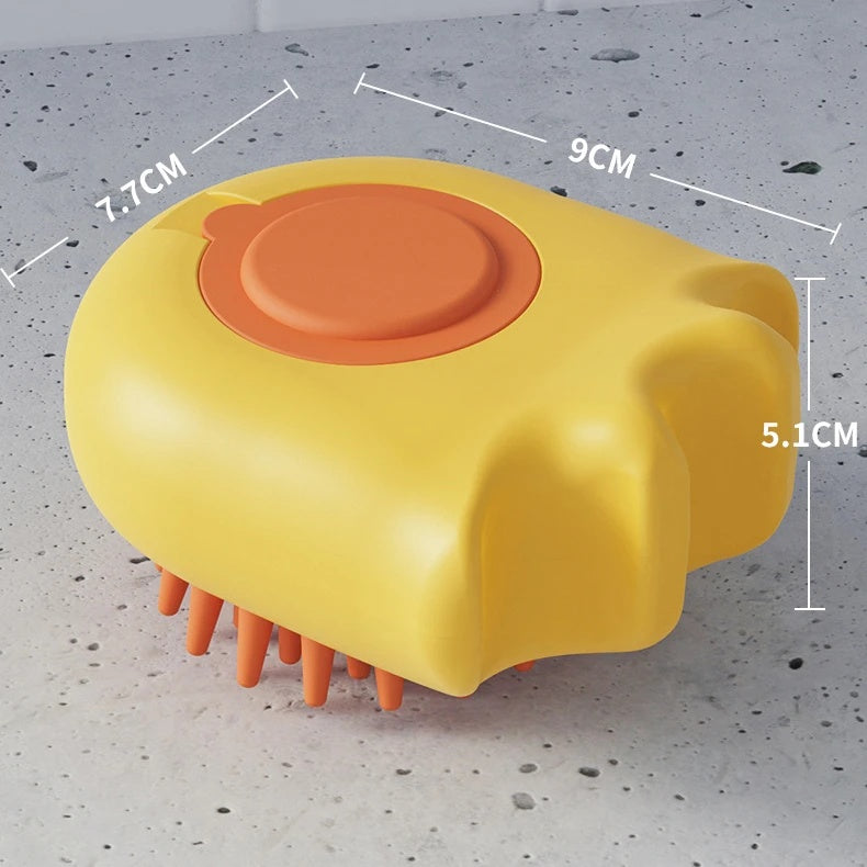 Pet Bath Massage Brush With Shampoo Box Cleaning Tool