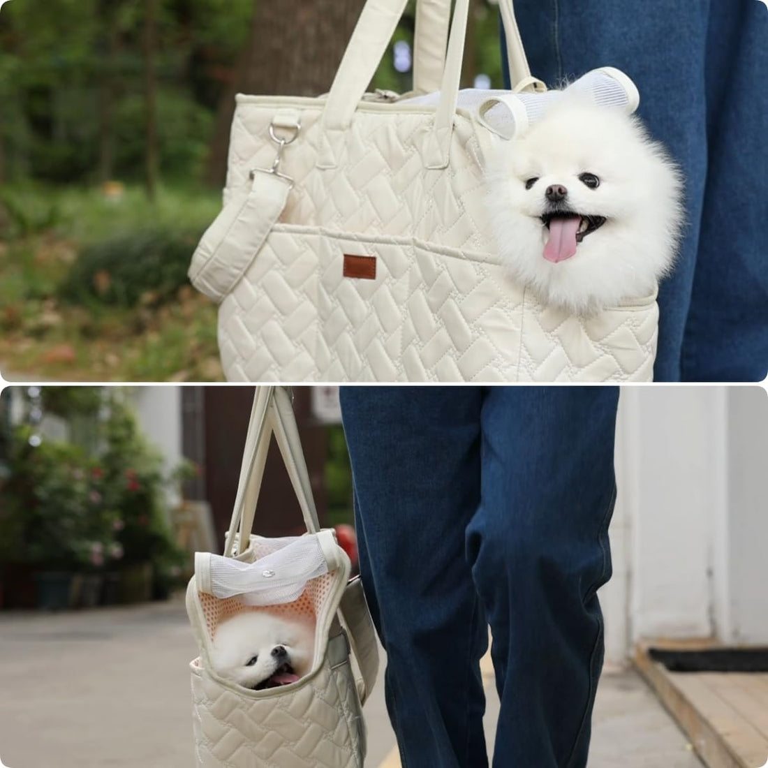 Breathable Mesh Multi Pocket Pet Carrier Tote Bag
