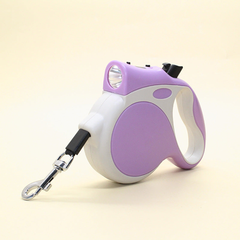 Retractable Pet Leash With Light Rope Walking Lead