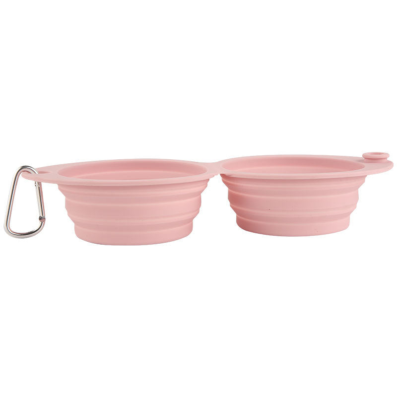 Foldable Silicone Portable Outdoor Pet Feeding Bowl