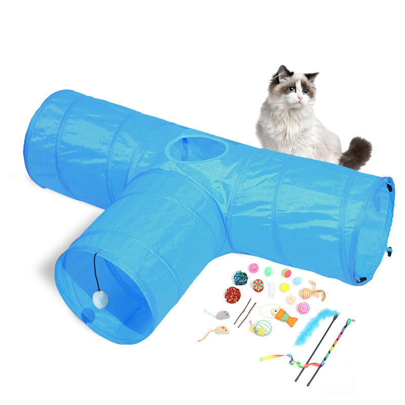 Foldable Pet Tunnel Climbing Path Interactive Toy