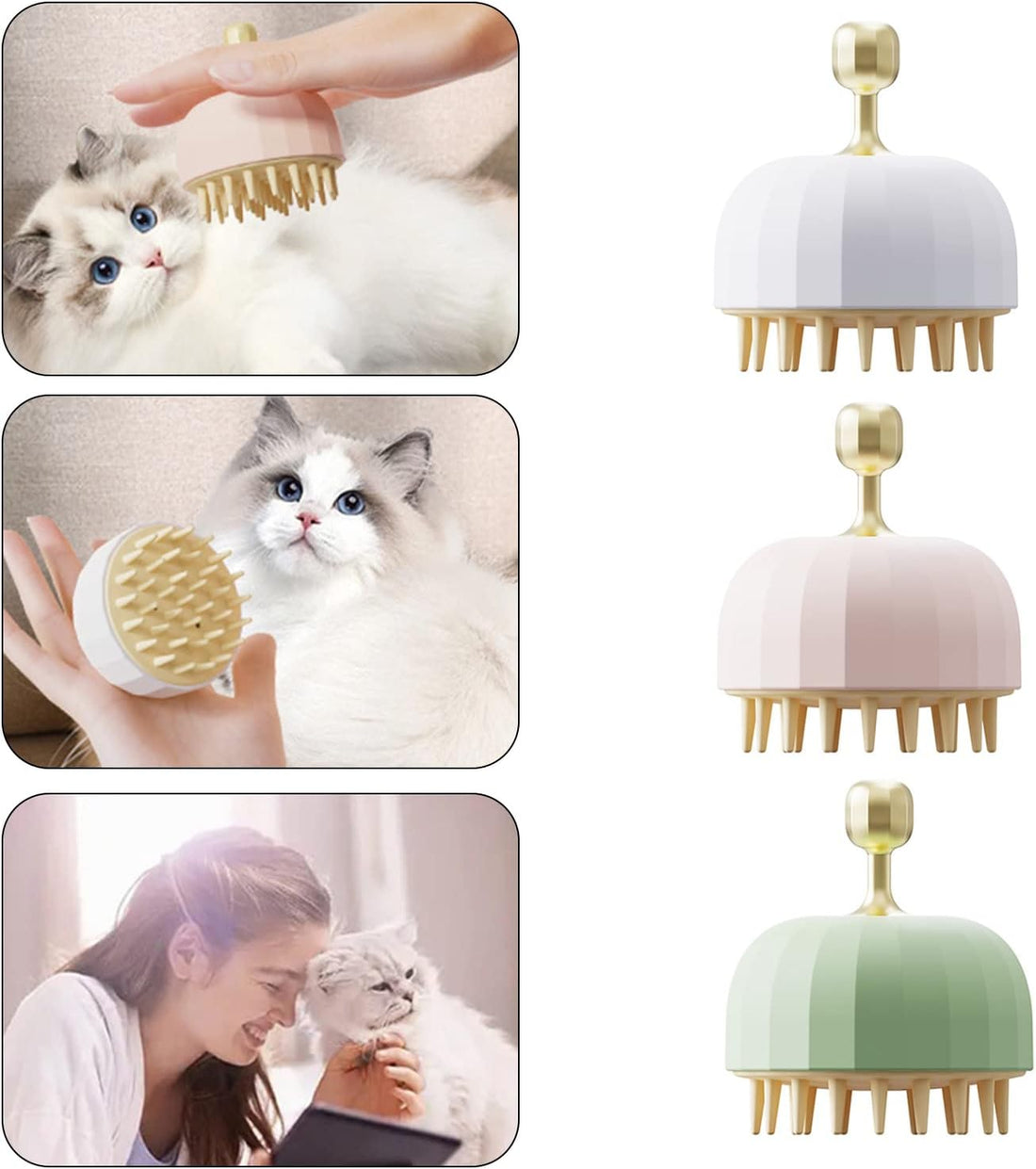 Pet Bath Massage Shampoo Grooming Brush