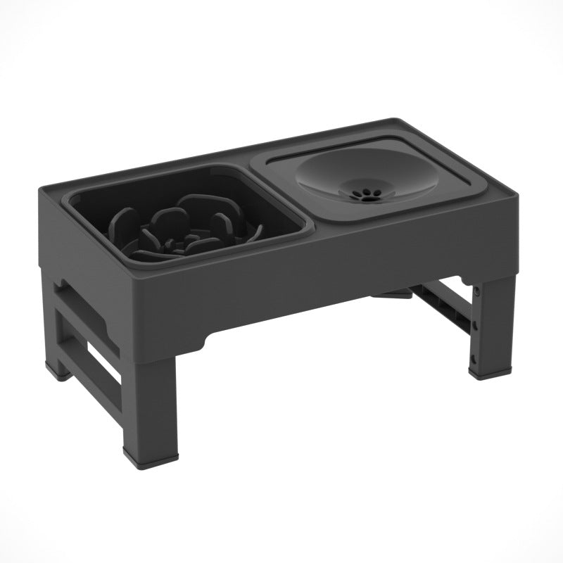 Adjustable Height Stainless Steel Double Bowl Pet Feeding Stand