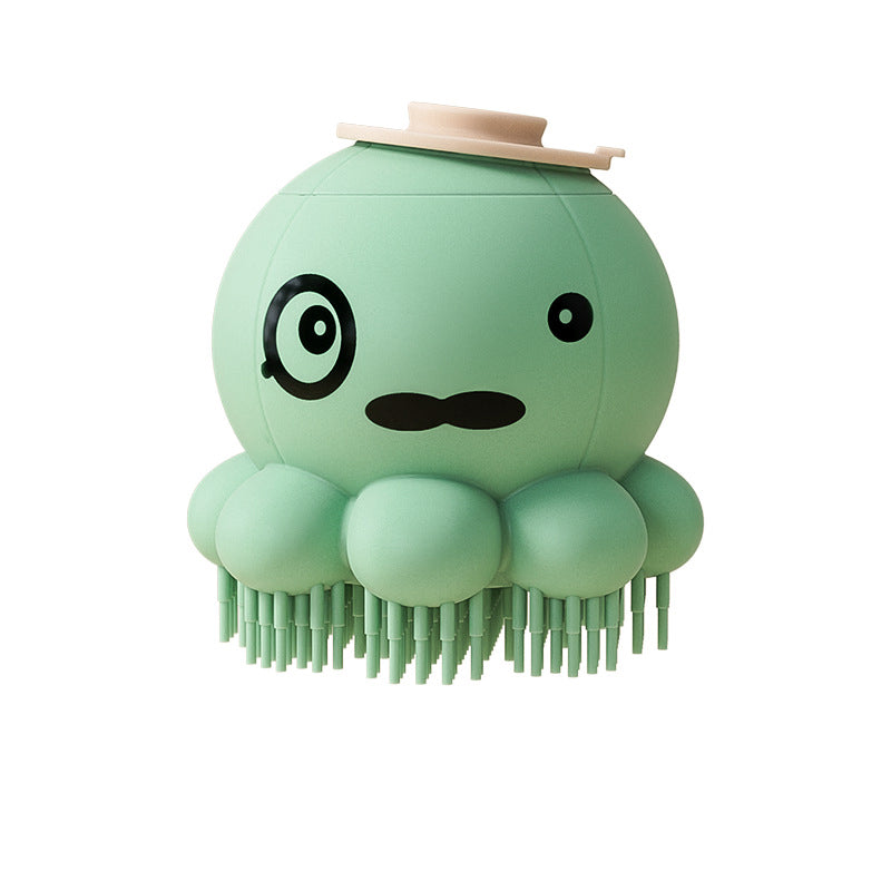 Pet Silicone Bath Massage Brush With Body Wash