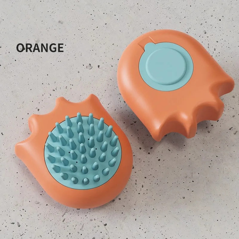 Pet Bath Massage Brush With Shampoo Box Cleaning Tool