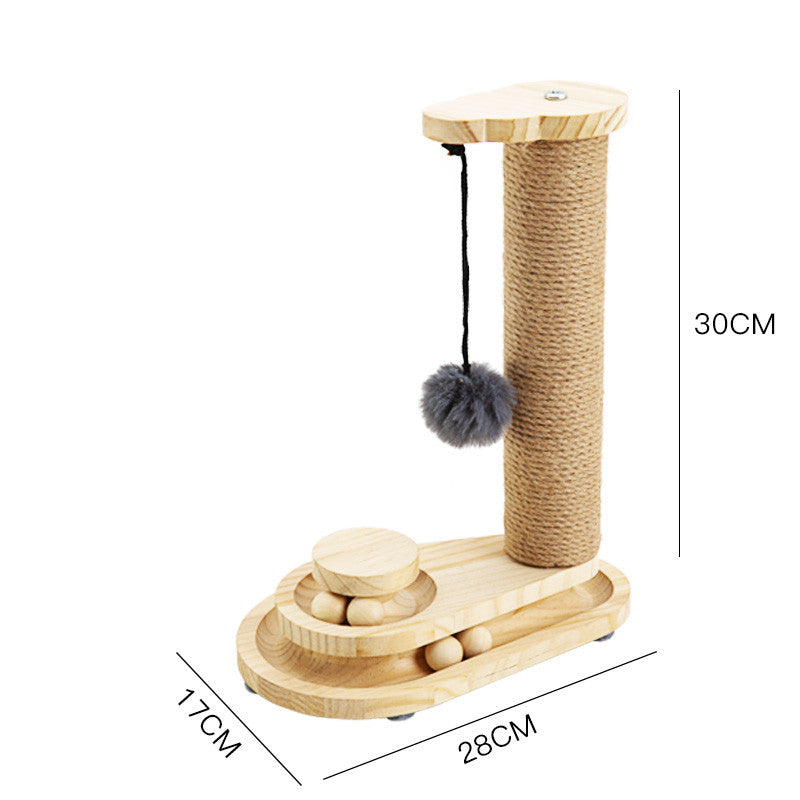 Solid Wood Pet Turntable Interactive Chew Resistant Toy