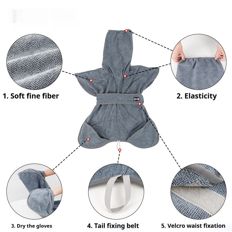 Absorbent Pet Bath Towel For Quick Drying And Grooming