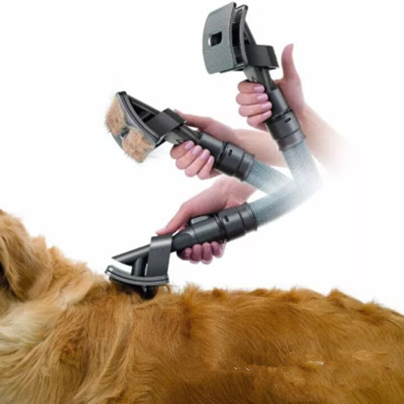 Pet Grooming Brush Vacuum Attachment For Hair Removal Tool