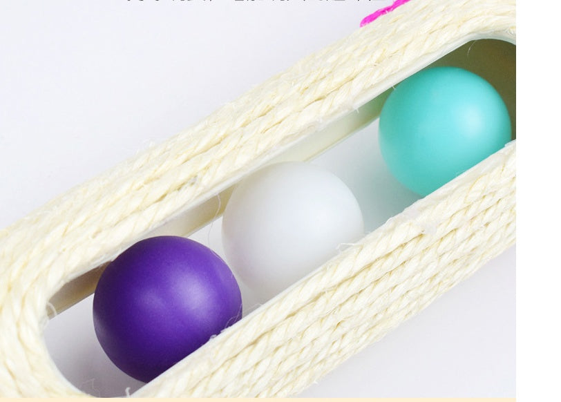 Long Sisal Drum Interactive Scratching Pet Toy