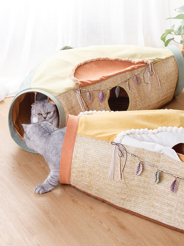 Interactive Pet Tunnel Roll Drilling Play Toy
