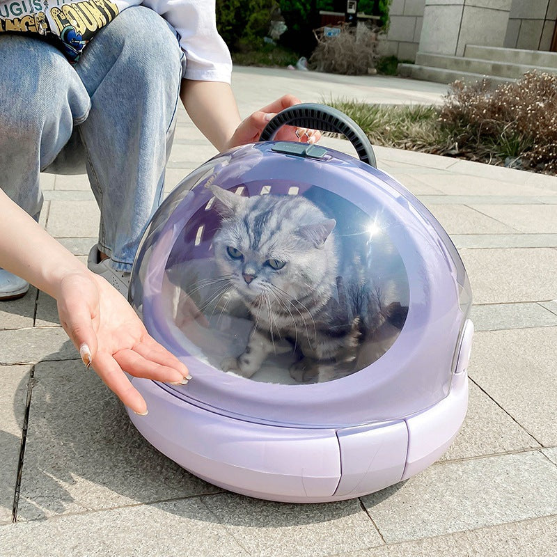 Panoramic Space Capsule Pet Carrier With Comfortable Cushion