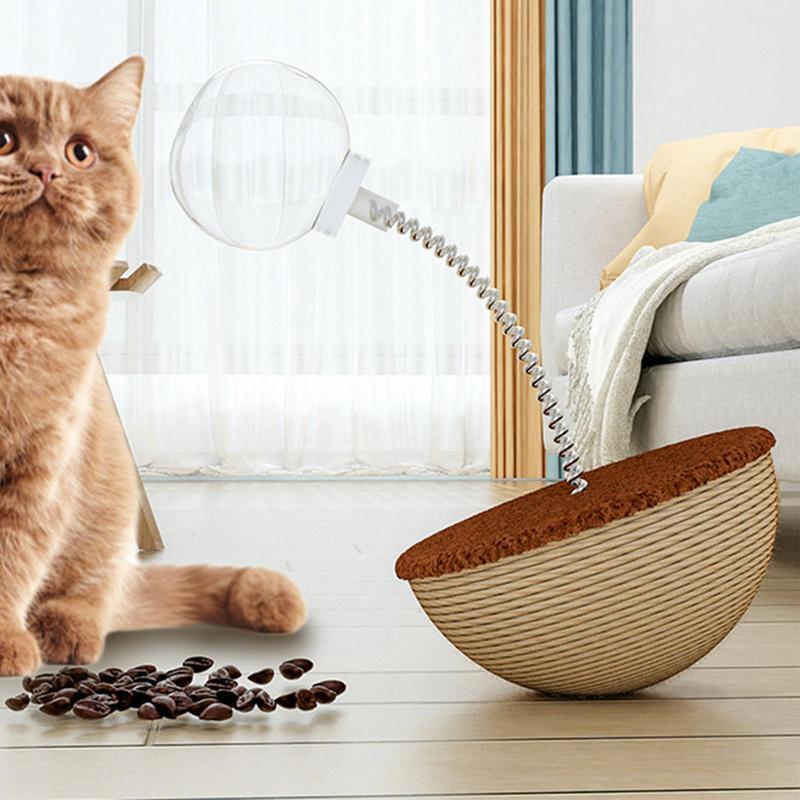 Interactive Auto Balancing Pet Food Puzzle Slow Feeder Toy