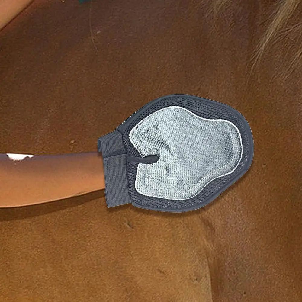 Silicone Horse Massage Grooming Gloves