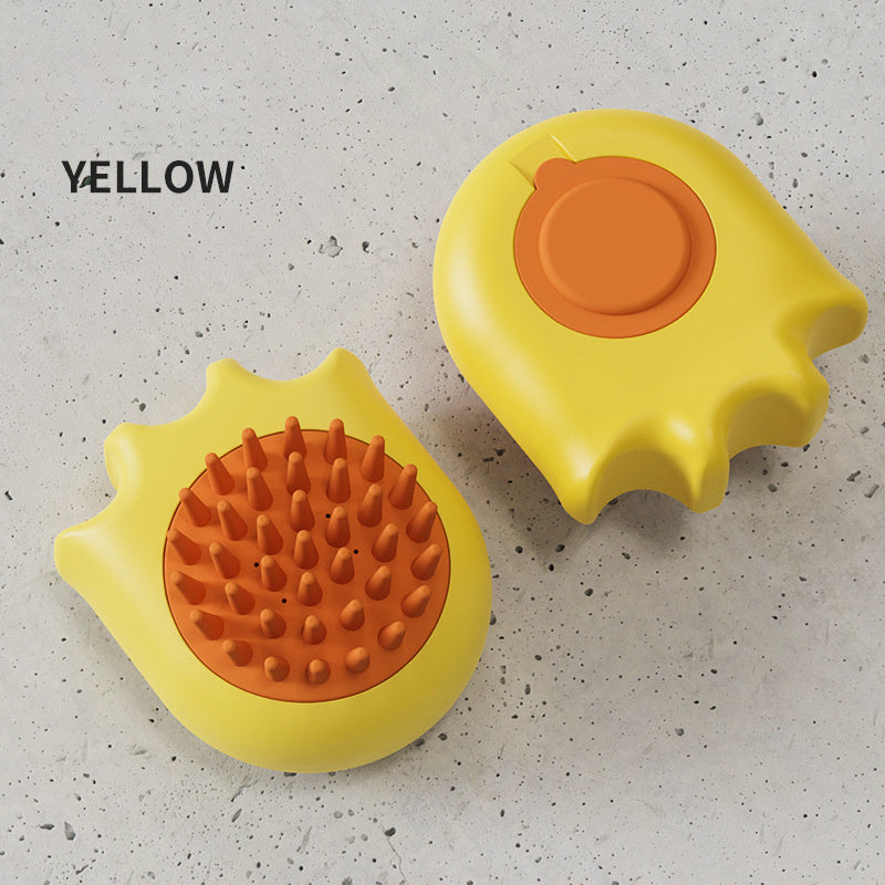 Pet Bath Massage Brush With Shampoo Box Cleaning Tool