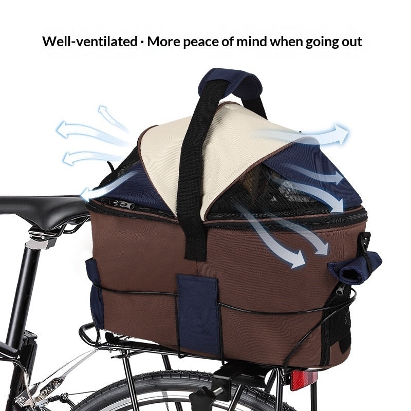 Foldable Canvas Pet Rear Seat Carrier Bag For Travel