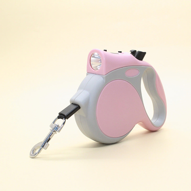 Retractable Pet Leash With Light Rope Walking Lead