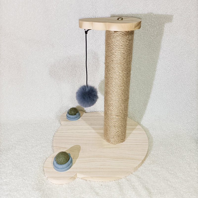 Solid Wood Pet Turntable Interactive Chew Resistant Toy