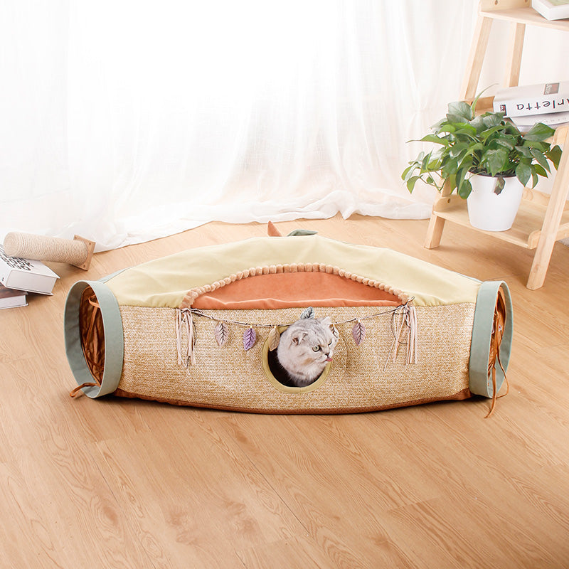 Interactive Pet Tunnel Roll Drilling Play Toy