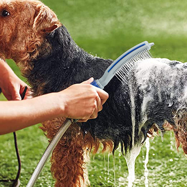 Pet Shower Bath Brush With Water Hose Cleaning Tool