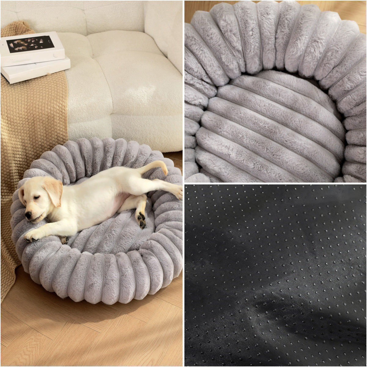 High Weight Round Plush Warm Winter Pet Bed