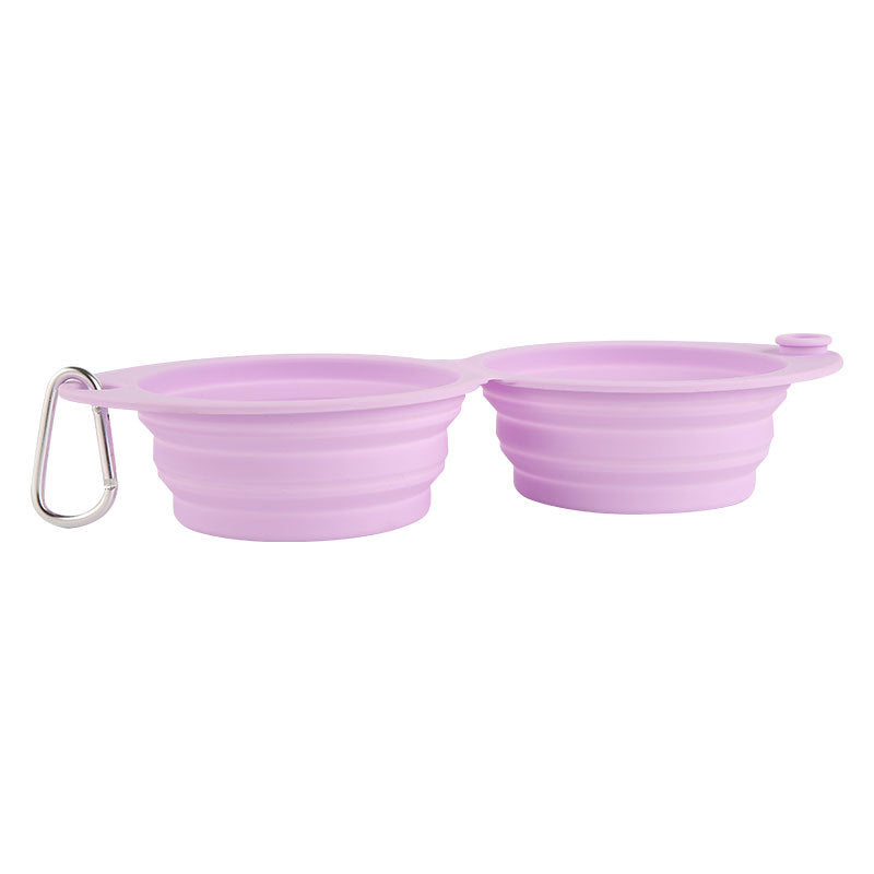 Foldable Silicone Portable Outdoor Pet Feeding Bowl