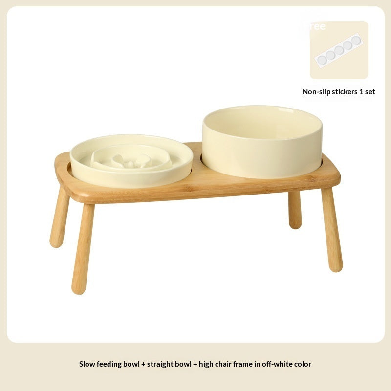 Ceramic Pet Slow Feeding Anti-Choking Tip-Proof Bowl