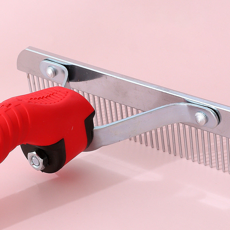 Extra-Large Pet Rake Comb For Deshedding Grooming Tool