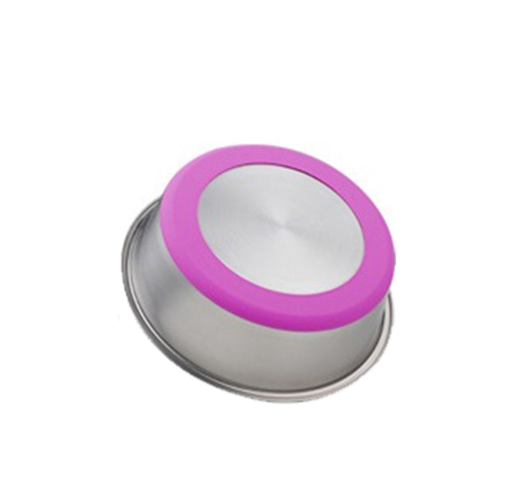 Silicone Stainless Steel Pet Feeding Bowl For Food And Water