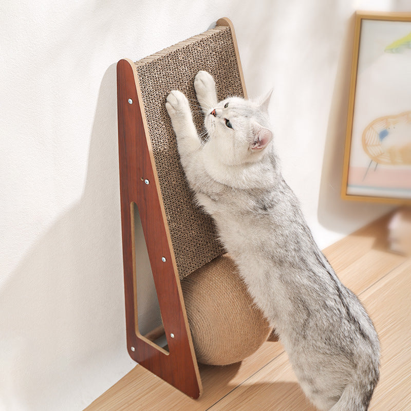 Corrugated Paper Pet Scratching Board Interactive Play Toy