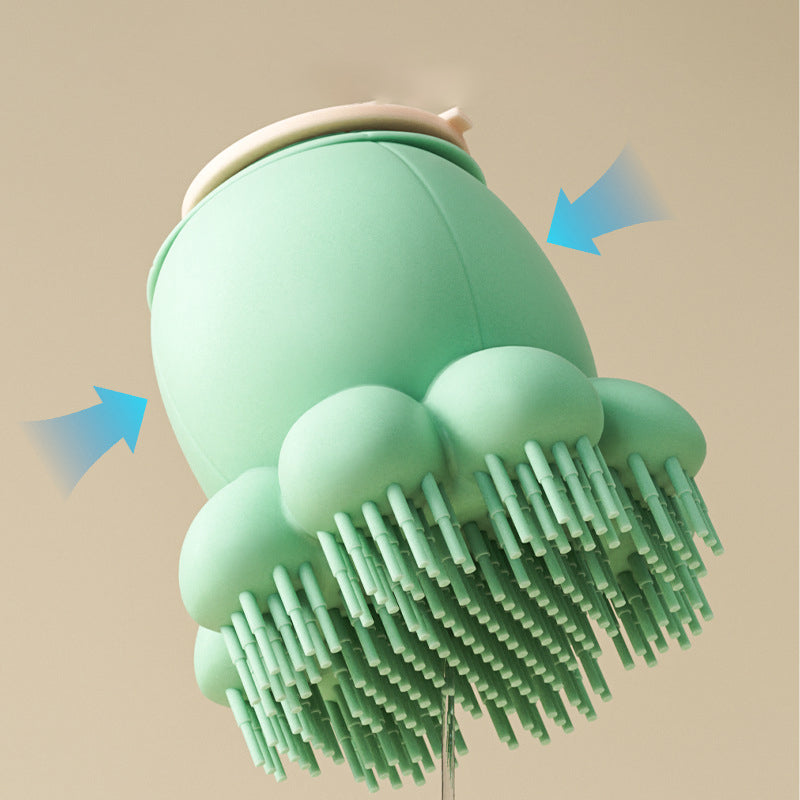 Pet Silicone Bath Massage Brush With Body Wash