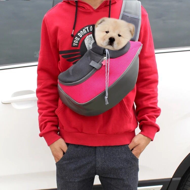 Outdoor Mesh Pet Carrier Shoulder Bag For Travel Comfort