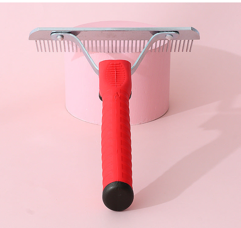 Extra-Large Pet Rake Comb For Deshedding Grooming Tool