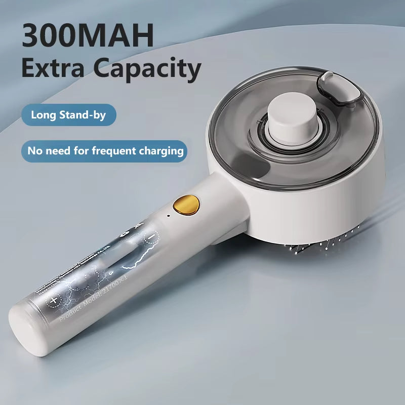 3-In-1 Electric Steam Pet Grooming Brush With Massage Spray