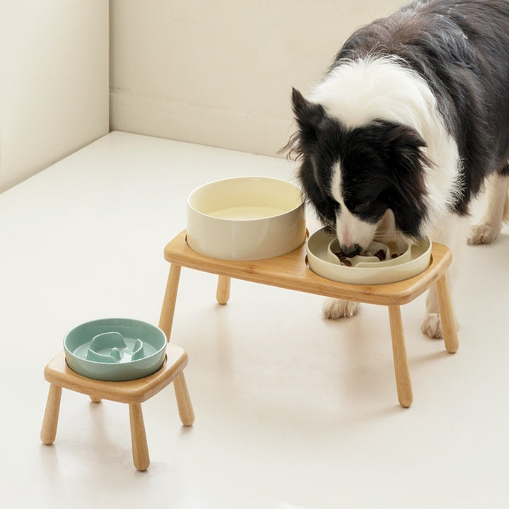 Ceramic Pet Slow Feeding Anti-Choking Tip-Proof Bowl