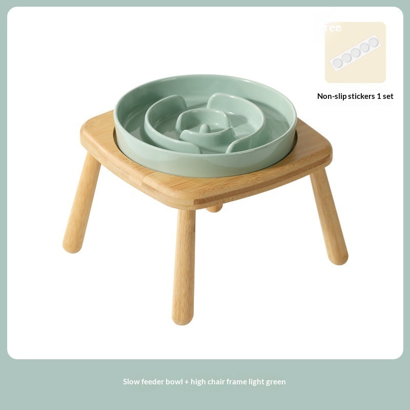Ceramic Pet Slow Feeding Anti-Choking Tip-Proof Bowl