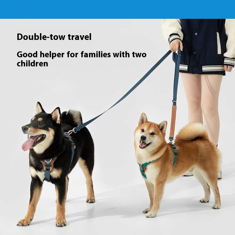Multifunctional Pet Rope Leash With Chest Strap Safety Design