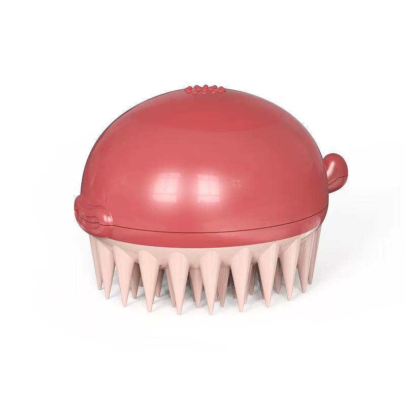 Refillable Pet Bath Brush Puffer Body Grooming Tool