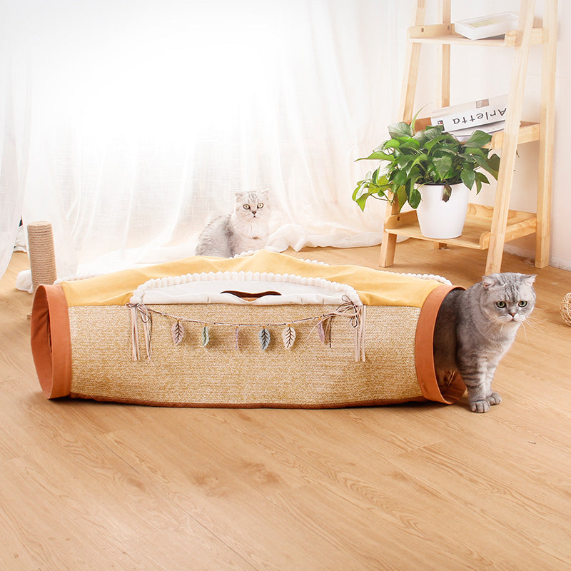 Interactive Pet Tunnel Roll Drilling Play Toy